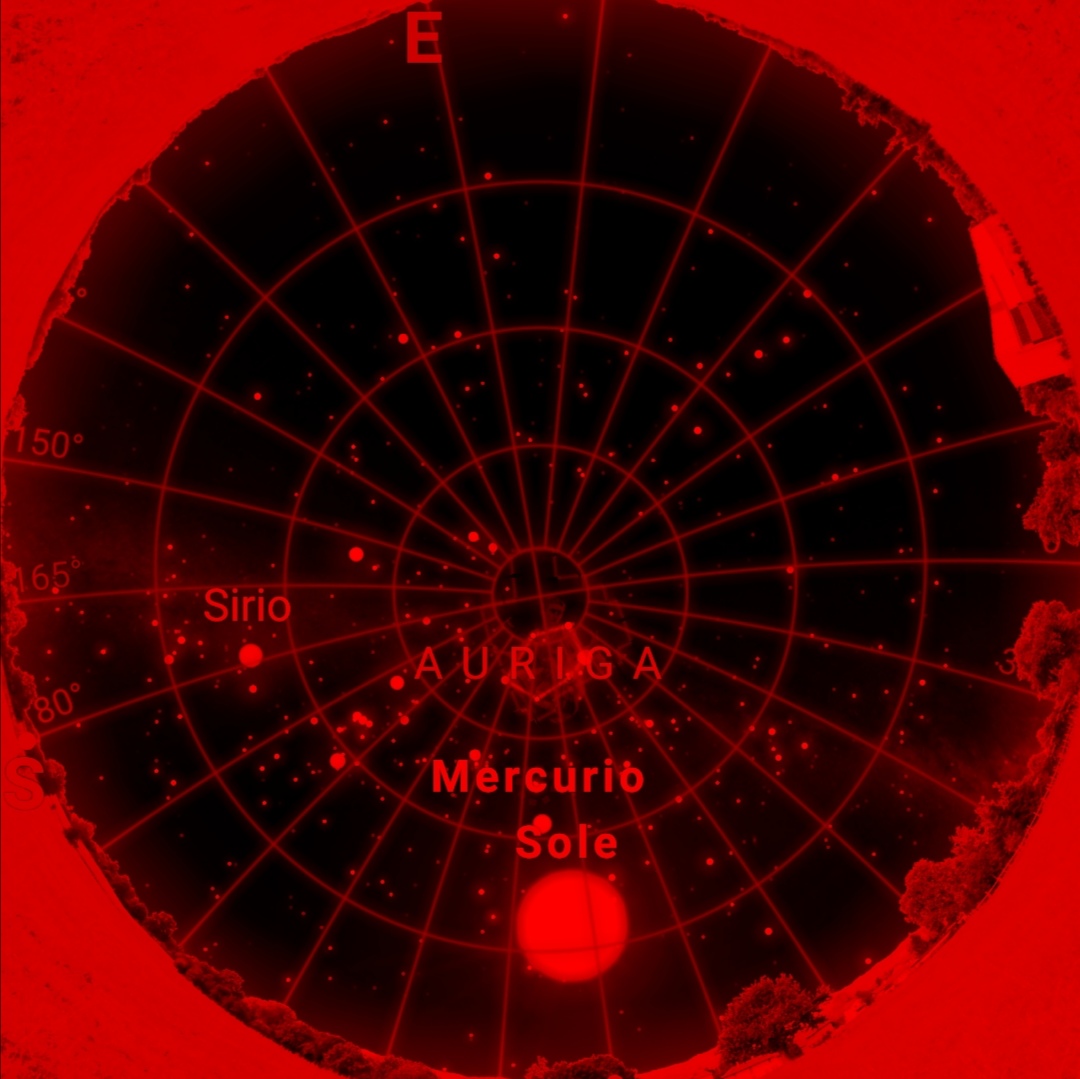 Night sky at 6:00 p.m.